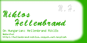 miklos hellenbrand business card