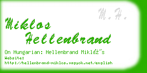 miklos hellenbrand business card